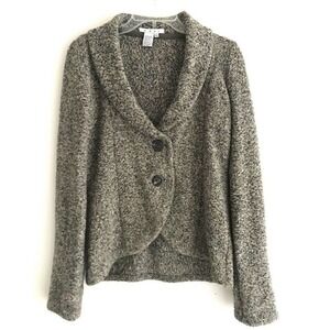 CAbi | Womens Size XS Brown Blazer Jacket Cotton Shawl Two Button Long Sleeves